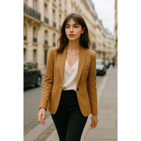J‎ Crew Blazer Womens 10 Camel Parke Single Button Preppy Academia Career